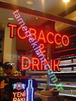 Tobacco Drink Ortaky Led Tabela