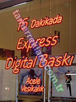 Saray Foto Express Digital Bask Pleksiglas lazer kesim Led Tabela