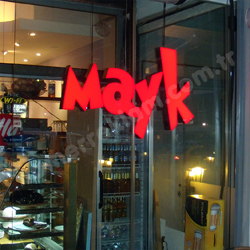 Mayk Cafe Pleksiglass Kutu Harf Led Aydnlatmal