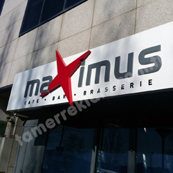 Maximus Cafe Bar Brasserie, Pleksiglas Kutu Harfli Cephe Reklam
