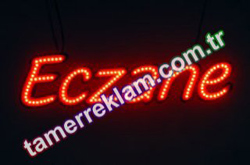LED Eczane Tabelas (900 x 234 mm) Krmz