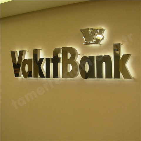 Vakıfbank Genel Müdürlük Binası Banko arkası Led ışıklı Harfler