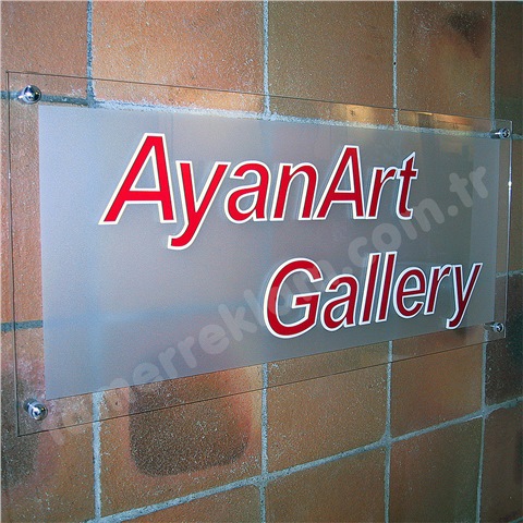 Ayan Art Gallery Pleksiglass Kapı tabela