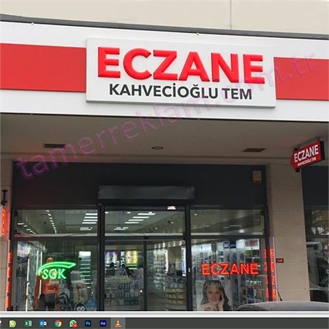 Eczane Kahvecioğlu Tem Cephe Tabelası