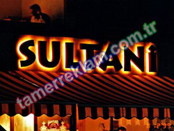 Sultani Alminyum kutu harf tabela