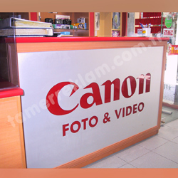 Canon Banko önü Alüminyum Dekupe Logo