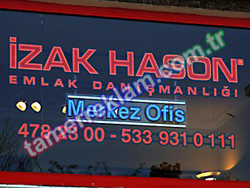 İzak Hason Emlak Danışmanlığı Led tabela