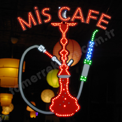 Nargile, Mis Nargile Cafe, Hareketli Nargile Led Tabela
