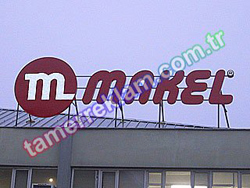Makel Alüminyum Kutu Harf Çatı Reklamı
