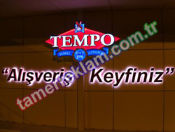 Tempo Market Kbrs Alminyum Kutu Harf RGB led aydnlatmal