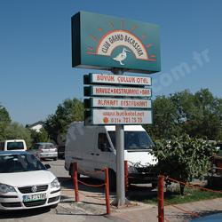 Büyük Çulluk Otel Ağva Alüminyum Totem Tabela 