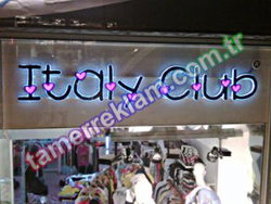 Italy Club Lazer Kesim Led Aydınlatmalı Harfler