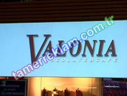 Valonia Lazer Kesim Harf Aydınlatmalı Tabela