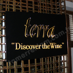 Terra Discover şe wine sponsor iç mekan Led tabela