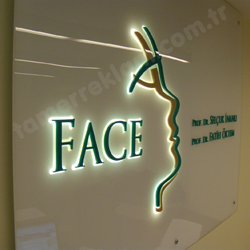 Face ibareli Lazer Kazıma Akülü Seyyar Led tabela