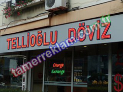 Tellioğlu Döviz Alüminyum Zeminli Dekupe Led Tabela