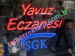 Yavuz Eczanesi Eczane ve SGK led tabela 