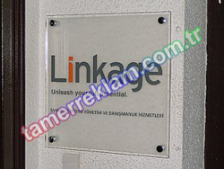 Linkage Pleksiglass Kapı Tabelası