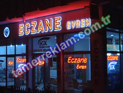 Evren Eczanesi Çorlu Led Eczane tabelası