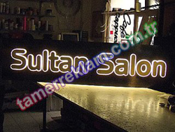 Sultan Salon pleksiglas zemin Lazer kesim harfler 