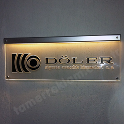 Döler Sigorta Lazer Kazıma Işıklı Kapı Tabelası