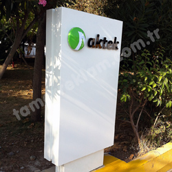 Aktek Alüminyum ışıklı Totem