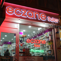 Eczane Sular Led Tabela Cephe Çalışması
