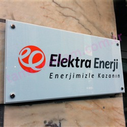 Elektra Enerji Pleksiglas Kapı Tabelası