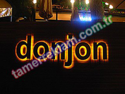 Donjon cafe bar Led aydnlatmal tabela