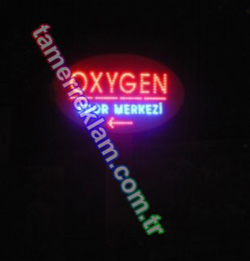 Oxygen tek taraflı totem led tabela