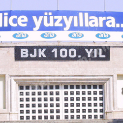 BJK 100. yıl Tabelası Beşiktaş İnönü Stadyumu