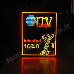 NTV Radyo 2 Sponsor pleksiglass kutu led tabela