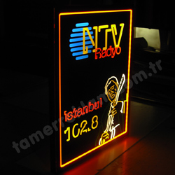 NTV Radyo 2 Sponsor pleksiglass kutu led tabela