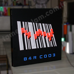 Barcode pleksiglas kutu led tabela