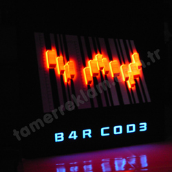 Barcode pleksiglas kutu led tabela