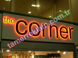 The Corner Pleksiglas Lazer Kesim Led Tabela