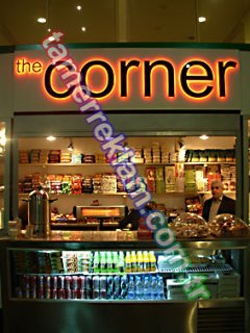 The Corner Pleksiglas Lazer Kesim Led Tabela