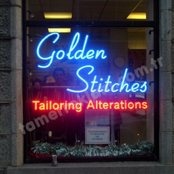 Golden Stitches sko