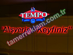 Tempo Market Kıbrıs Girne Led Tabela ve RGB ledli Alüminyum Kutu Harfler