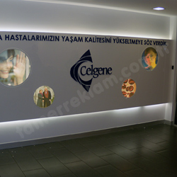 Celgene Lazer Kesim Pleksiglass Logo almas