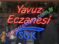 Yavuz Eczanesi Eczane ve SGK led tabela 