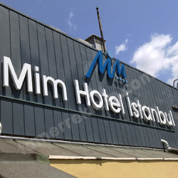Mim Hotel İstanbul Alüminyum Kutu Harf Led Aydınlatmalı