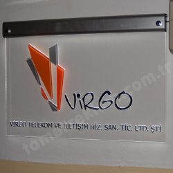 Virgo Gravür oyma kapı tabelası