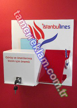 İstanbul Lines Pleksiglas Görüş ve Öneri Kutusu