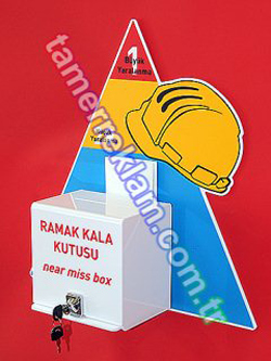 Ramak Kala Kutusu, Risk Bildirim Kutusu, Pleksiglas ngr Kutusu, Near Miss Box