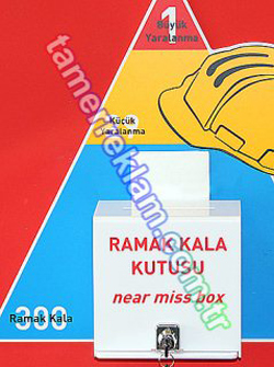 Ramak Kala Kutusu, Risk Bildirim Kutusu,Pleksiglas ngr Kutusu, Near Miss Box, sg Kutusu
