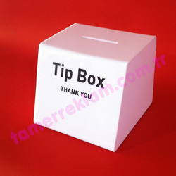 Pleksiglas Tip Box Bahşiş Kutusu