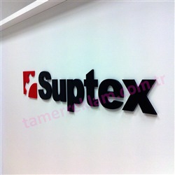 Suptex Lazer Kesim Banko Önü Logo Uygulaması
