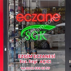 Ezgim Eczanesi Led Vitrin Tabelas ve Dermokozmetik Set