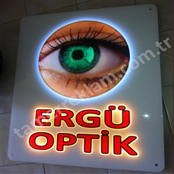 Erg Optik Renkli Lens Animasyonlu Tabela